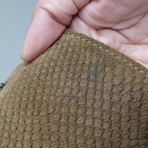 Free People Boho Leather Sz 38 Tortuga Strappy Suede Stacked Heel Booties - Picture 12 of 16